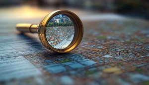 Detailed City Map with Magnifying Glass, Free Mobile Wallpaper