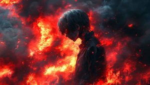 Anime Fire Background 4K Desktop Wallpaper Free Mobile Background