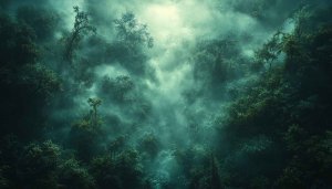 Misty Forest Scenery 4K Desktop Background for Computer Screen