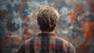 Stylish Man with Blonde Hair Desktop Background Aesthetic Grunge Wallpaper
