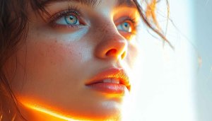 Sun-Kissed Skin Close-Up 4K Wallpaper, Freckled Girl, Beautiful Woman