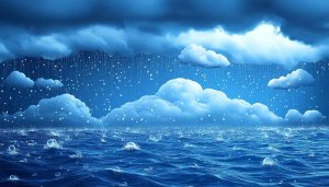 Ocean Rain Clouds 4K Desktop Background, Mobile Wallpaper Free