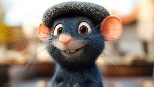 Remy Ratatouille Character 4K Wallpaper, Cartoon Mouse Desktop Background