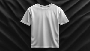 Plain White T-Shirt Mockup 4K Desktop Background Minimalist Style