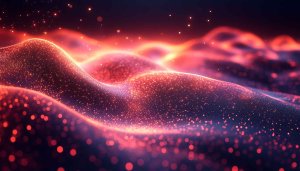 Abstract Glitter Waves 4K Desktop Background, Red Mobile Wallpaper