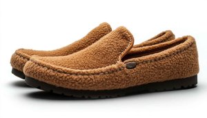 Fuzzy Slippers Home Shoes Brown Color Mobile Wallpaper