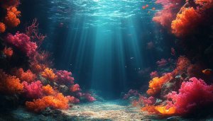 Vibrant Coral Reef Mobile Backgrounds, Ocean Depths 4K Wallpaper