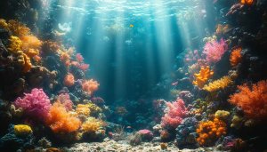 Vibrant Coral Reef 4K Wallpaper for Desktop and Mobile Use