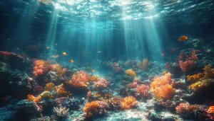 Coral Reef Underwater Landscape Mobile Wallpaper, Ocean Backgrounds
