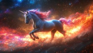 Unicorn Galaxy Nebula 4K Wallpaper for Desktop Mobile Background