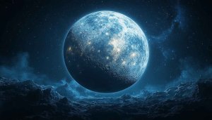 Full Moon Over Dark Terrain 4K Desktop Mobile Wallpaper