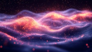 Abstract Glowing Galaxy Waves Mobile Wallpaper 4K Desktop Background