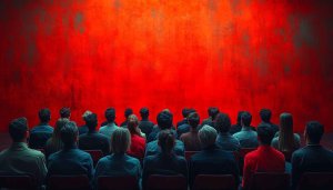 Red Stage Audience Mobile Wallpaper, Theater Crowd Desktop Background