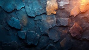 Abstract Rock Texture Mobile Wallpaper, Blue Slate Stone Background