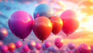 Colorful Balloons Bokeh 4K Desktop Background Celebration Mobile Wallpaper