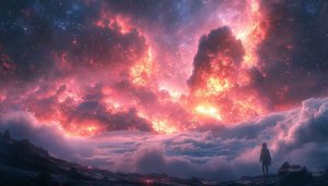 Pink Galaxy Nebula 4K Desktop Background Aesthetic Dreamy Sky Wallpaper