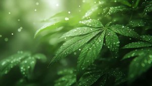 Wet Cannabis Leaves Green Mobile Wallpaper High Resolution