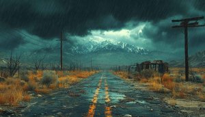 Rainy Day Mountain Road Mobile Wallpaper 4k Desktop Background