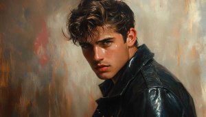 Handsome Man Portrait Art Style 4K Desktop Wallpaper