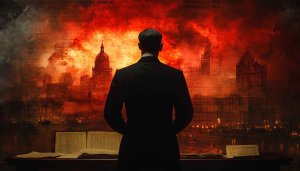 Powerful Leader Cityscape Art 4K Desktop Background Free Wallpaper