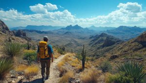 Hiking Scenic Mountain Vista Mobile Wallpaper Free 4K Desktop Background