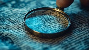 Antique Text Under Magnifying Glass Mobile Background Aesthetic Wallpaper