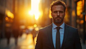 Golden Hour Business Man 4K Desktop Background Free Wallpaper