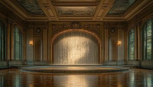 Ornate Indoor Waterfall Scene - Free Mobile and Desktop Wallpaper