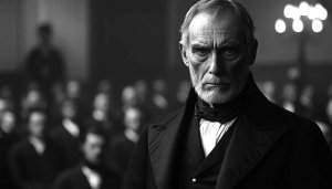Lincoln Movie Wallpaper Black and White Portrait Mobile Background