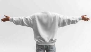 Realistic White Sweatshirt Mockup 4K Desktop Background for Free