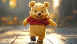 Winnie the Pooh Walking 4K Desktop Wallpaper Background Cute