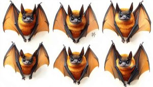 Cute Bat Art Pattern Mobile Background Halloween Wallpaper Aesthetic 4K
