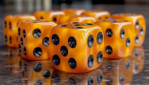 Orange Dice Set 4K Desktop Backgrounds Free Casino Wallpaper