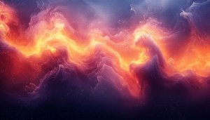 Fiery Nebula Galaxy Space 4K Desktop Background Mobile Wallpaper