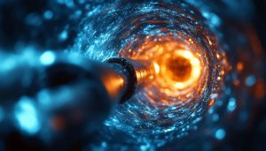 Abstract Space Tunnel 4K Wallpaper - Futuristic Mobile Background