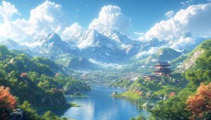 Majestic Mountain Lake Scenery Mobile Wallpaper 4K Desktop Backgrounds