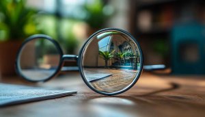 Magnifying Glass Reading Material 4K Desktop Background Free Wallpaper