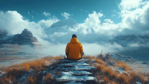 Peaceful Mountain Meditation Desktop Wallpaper HD, Nature Mobile Background