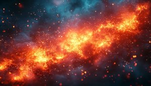 Fiery Galaxy Space 4K Wallpaper for Desktop and Mobile Background