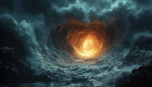 Dramatic Ocean Vortex 4K Desktop Background Stormy Sea Wallpaper