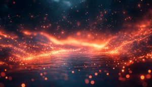 Fiery Abstract Ocean Waves 4K Desktop Background Mobile Wallpaper