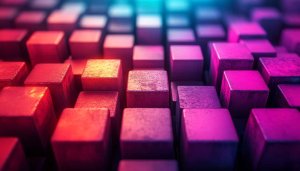 Abstract Red and Purple Blocks 4K Desktop Background Wallpaper