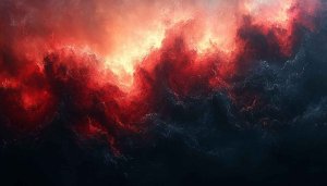 Fiery Nebula Abstract Art 4K Desktop Wallpaper for Mobile Background