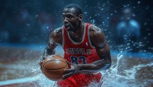 Michael Jordan Inspired Basketball Player 4K Wallpaper for Desktop Background