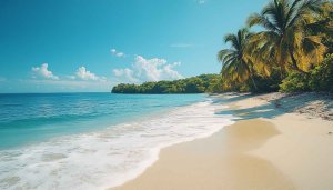 Tropical Island Beach Scenery Mobile Wallpaper Background Free Download