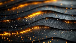 Abstract Black and Gold Waves 4K Desktop Background Wallpaper