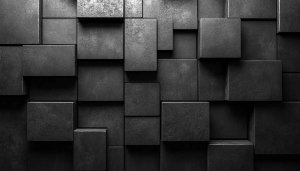 Dark Textured Cubes 4K Desktop Wallpaper, Geometric Background for Mobile