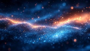 Sparkling Galaxy Space 4K Desktop Background Blue and Orange Wallpaper