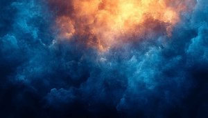 Abstract Blue Orange Clouds 4K Desktop and Mobile Backgrounds
