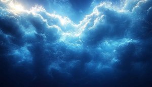 Deep Blue Ocean Water 4K Desktop Wallpaper Undersea Theme